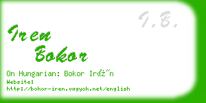 iren bokor business card